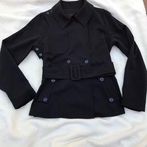 Yansi  Fugel short belted jacket in black